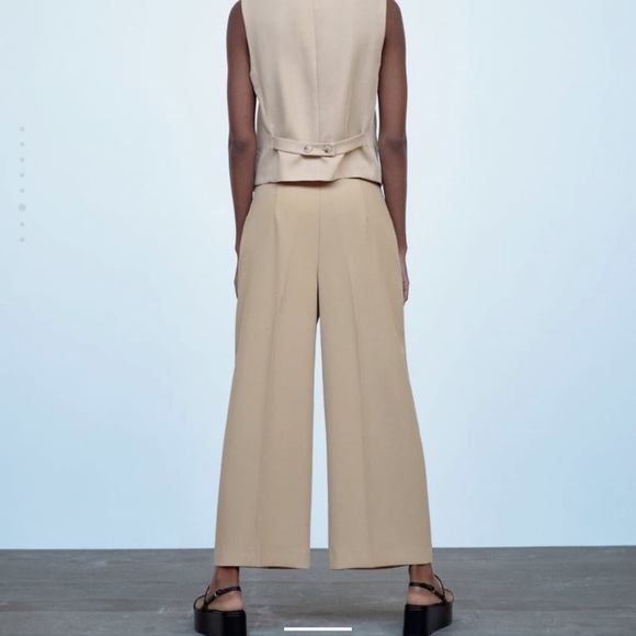Zara High Waisted Culotte Pants - Picture 2 of 4